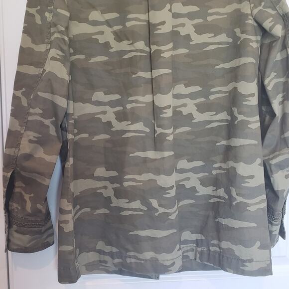 Caslon Nordstrom Camo Lightweight Utility Pocket Jacket Embroidered XS - Picture 9 of 11